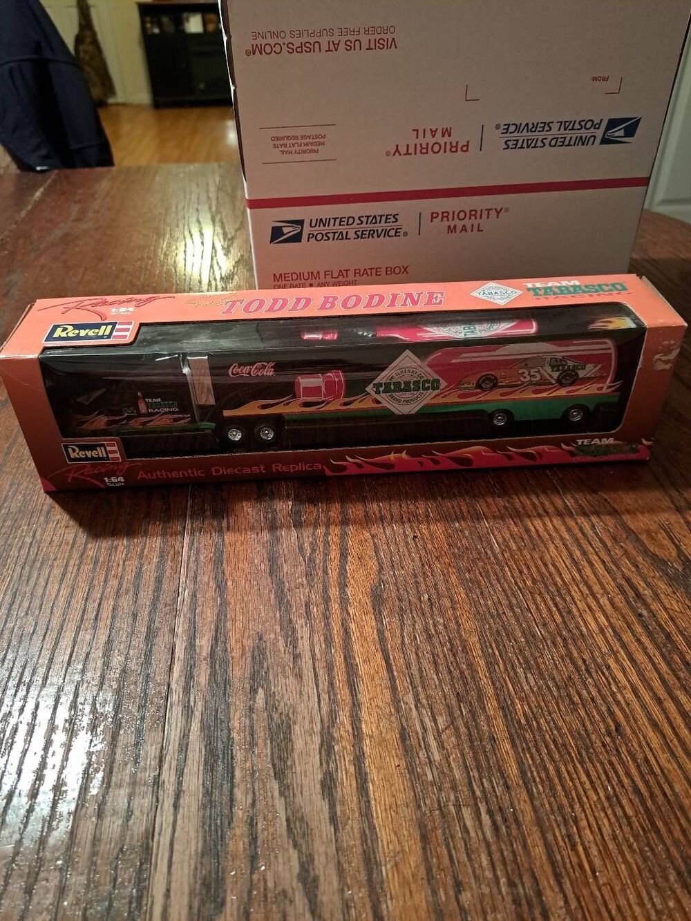 Vintage 98 Revell Racing Todd Bodine Tabasco Team Semi Truck Die Cast Nascar